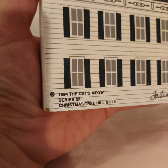 Vintage 1994 The Cat's Meow Christmas Tree Hill Gifts Shelf Sitter - Picture 7 of 7